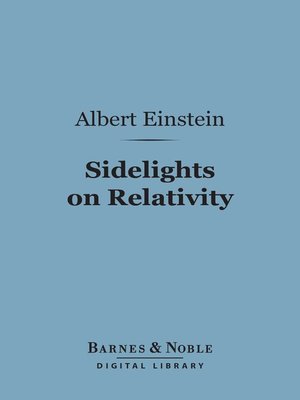 cover image of Sidelights on Relativity